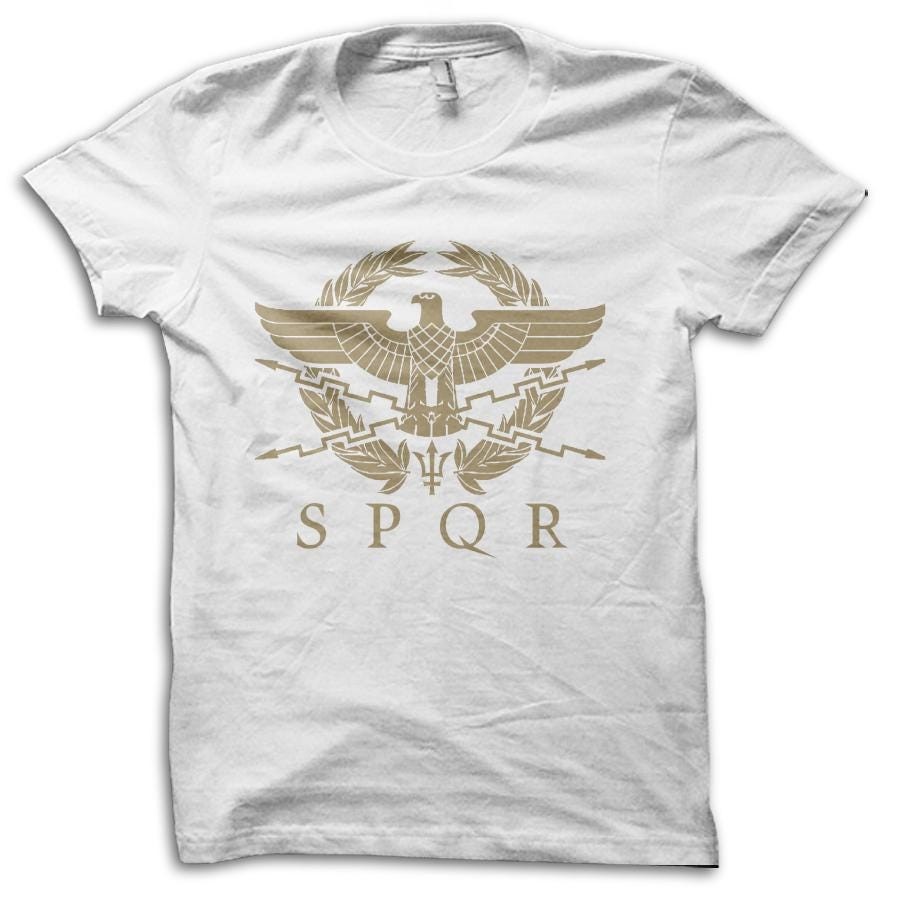 SPQR Roman Gladiator Imperial Golden Eagle Army Movie Reference T-Shirt M5817 gallery