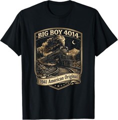 Big Boy 4014 Train Engineer Steam Train Conductor American T-Shirt