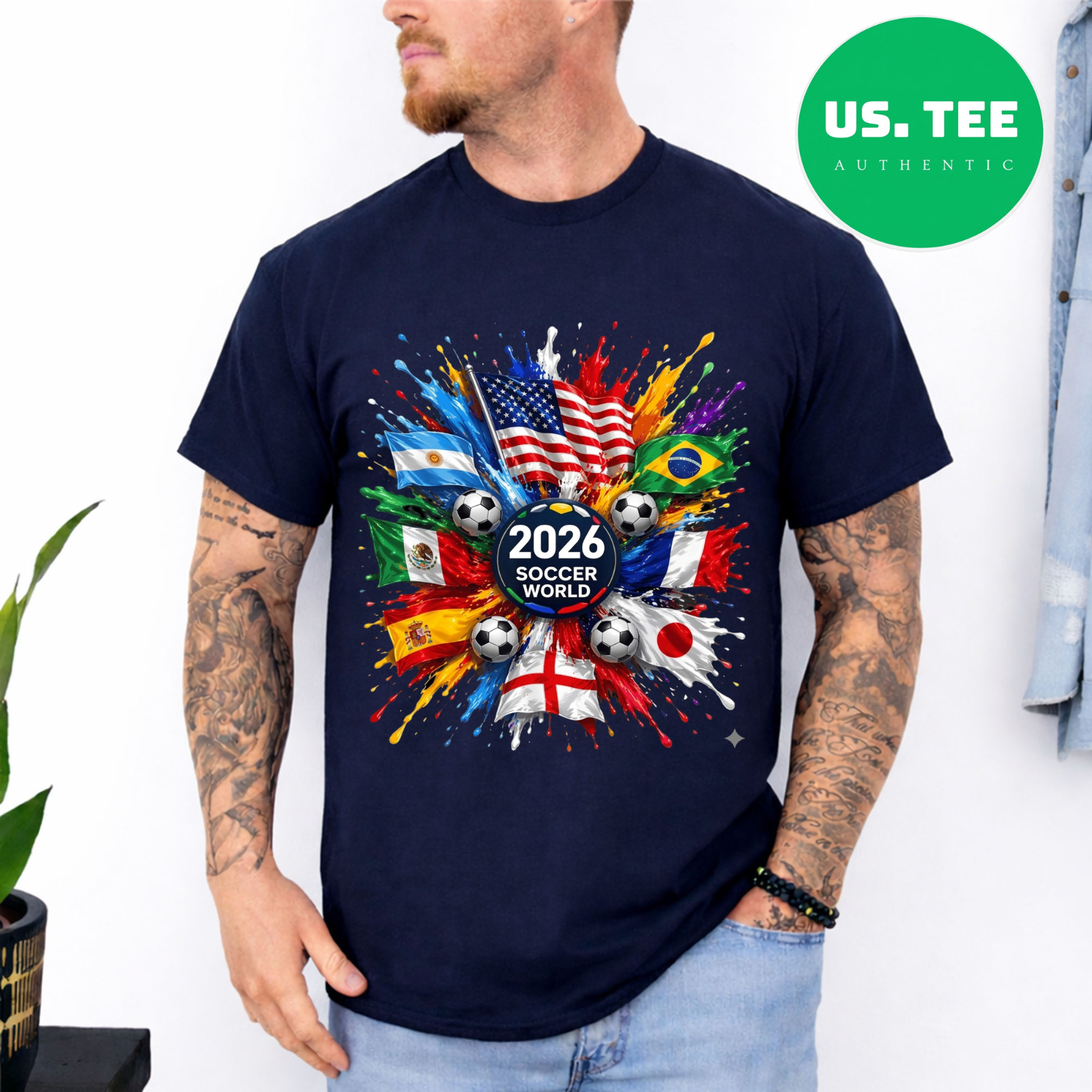 World Soccer 2026 Shirt, 2026 Cup USA Canada Mexico Adults Tshirt,Soccer Fan Tee gallery