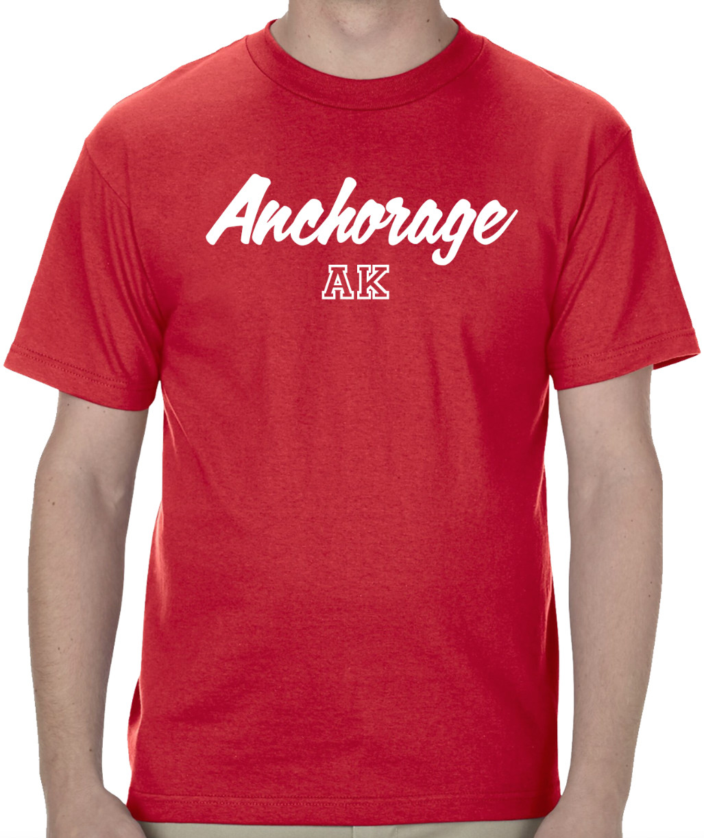 Anchorage Alaska State Graphic T-Shirt tee Unisex Apparel Custom Text gallery