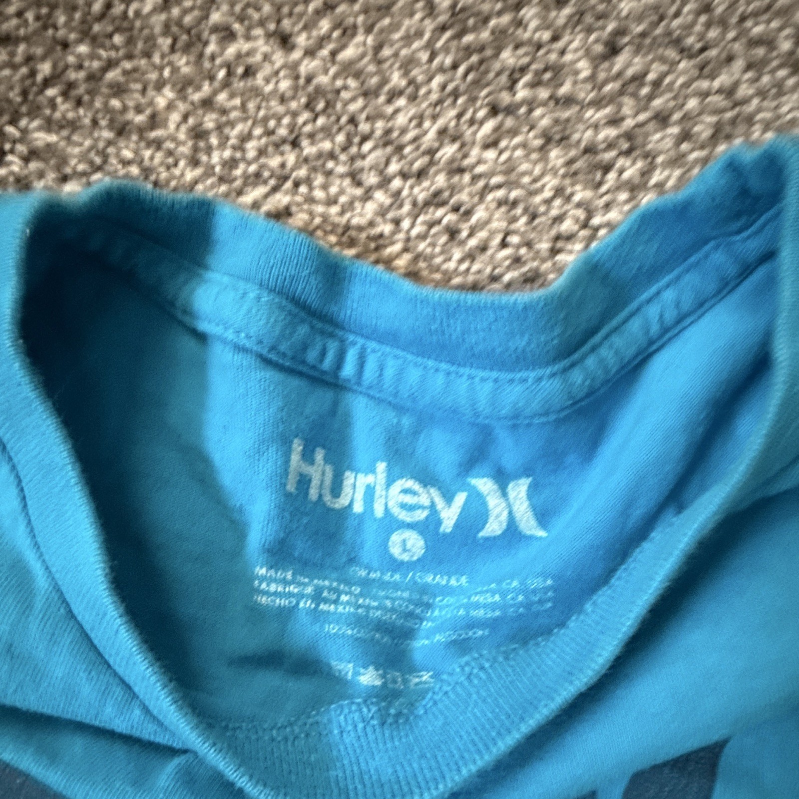 Hurley Men’s Blue Graphic Logo Short Sleeve Crew Neck T-Shirt Size M gallery