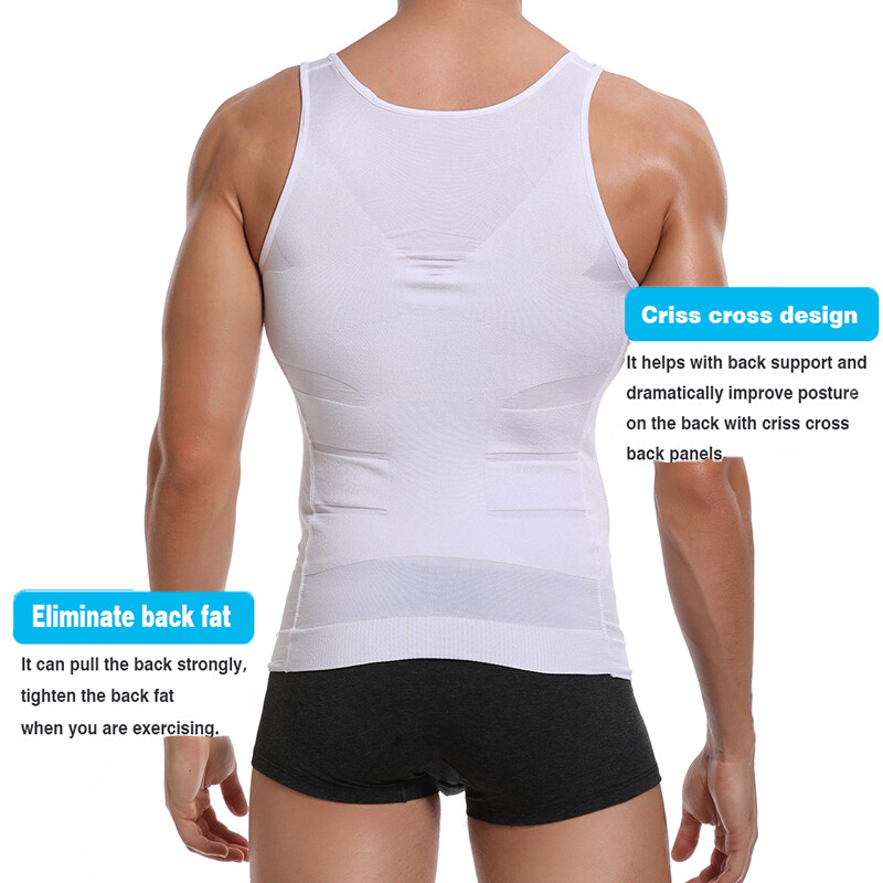 Men Slim Shirt Body Slimming Vest Tummy Shaper Belly Girdle Underwear Shapewear gallery
