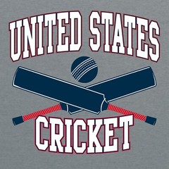 USA Crossed Cricket Bats T-Shirt – Graphite Heather