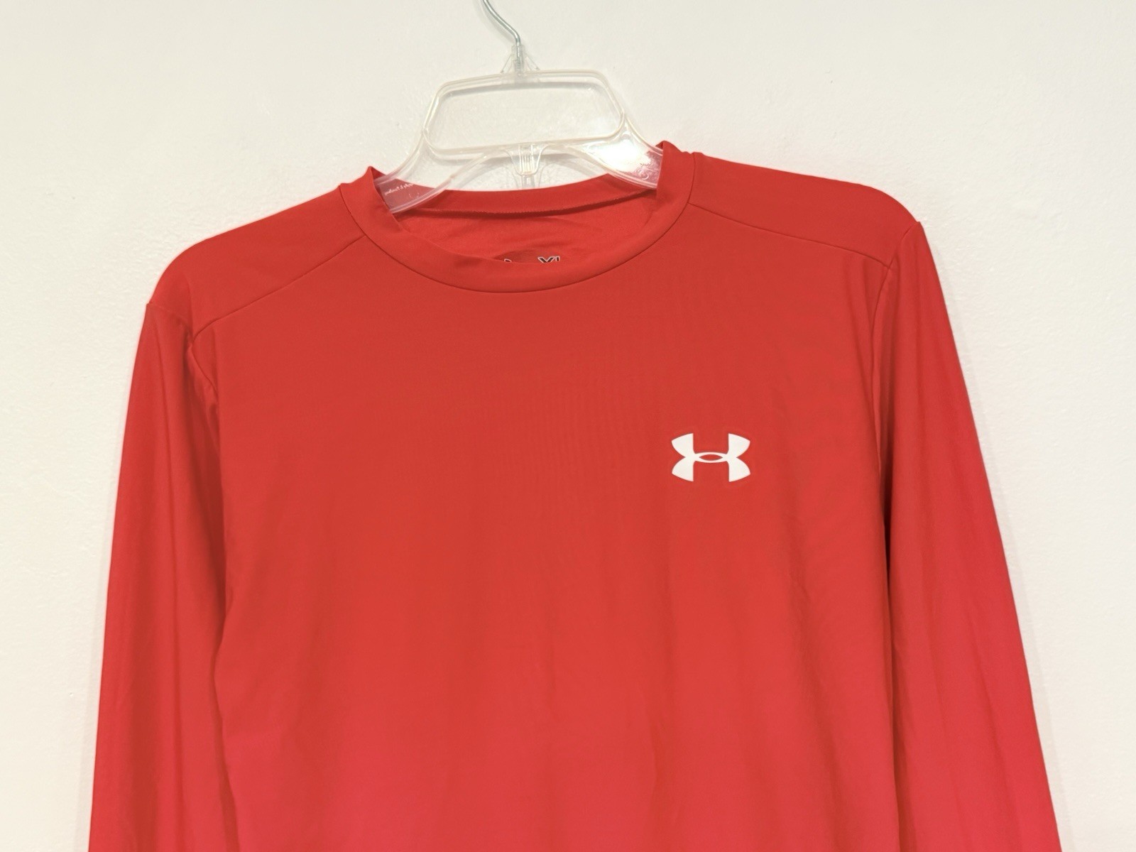 Under Armour HeatGear Men's Compression Shirt Size XL Red Long Sleeve Top gallery