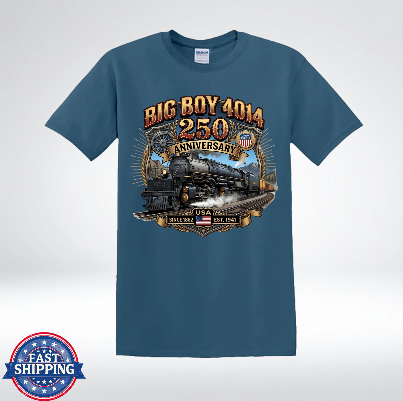 Big Boy 4014 250 Anniversary Steam Train T-Shirt gallery