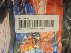 NWT Supreme Mens Skeleton Tee Shirt Black Small New York Skater SS21 Flag 52412