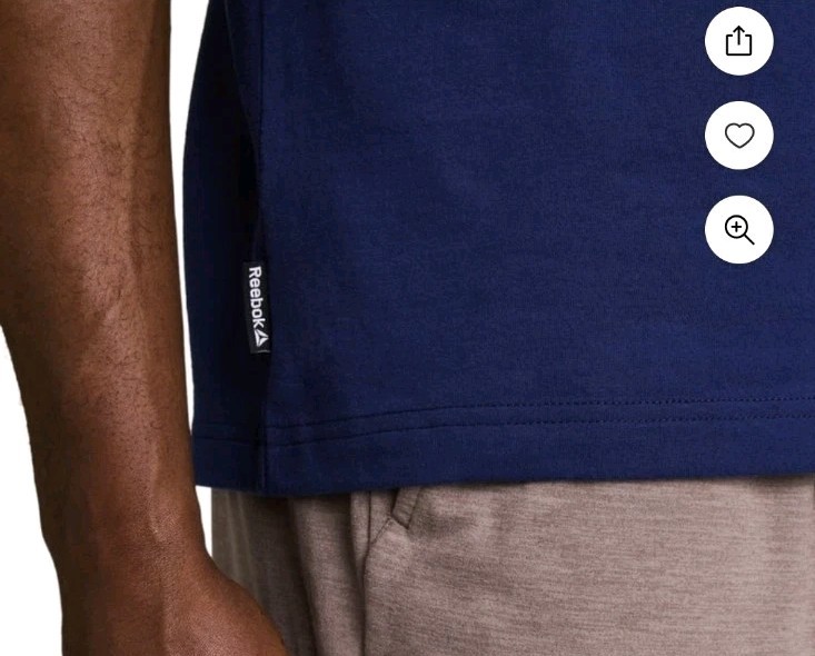New Reebok Men's Blue Spellout Short Sleeve Graphic Print T-Shirt Sz XL gallery