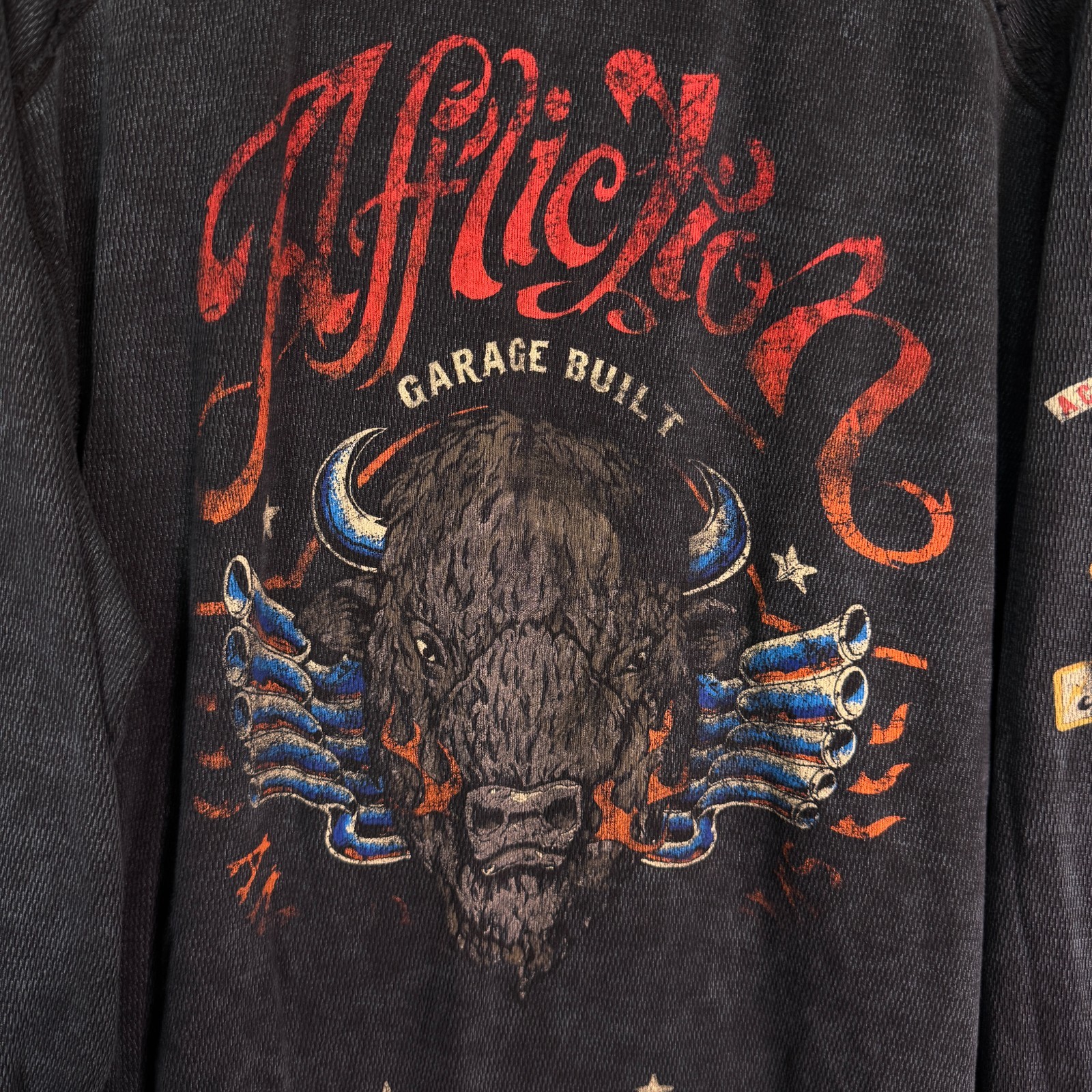 Affliction Thermal Shirt Mens 4X Dakota Hills Reversible Tee Live Fast Y2K NEW gallery