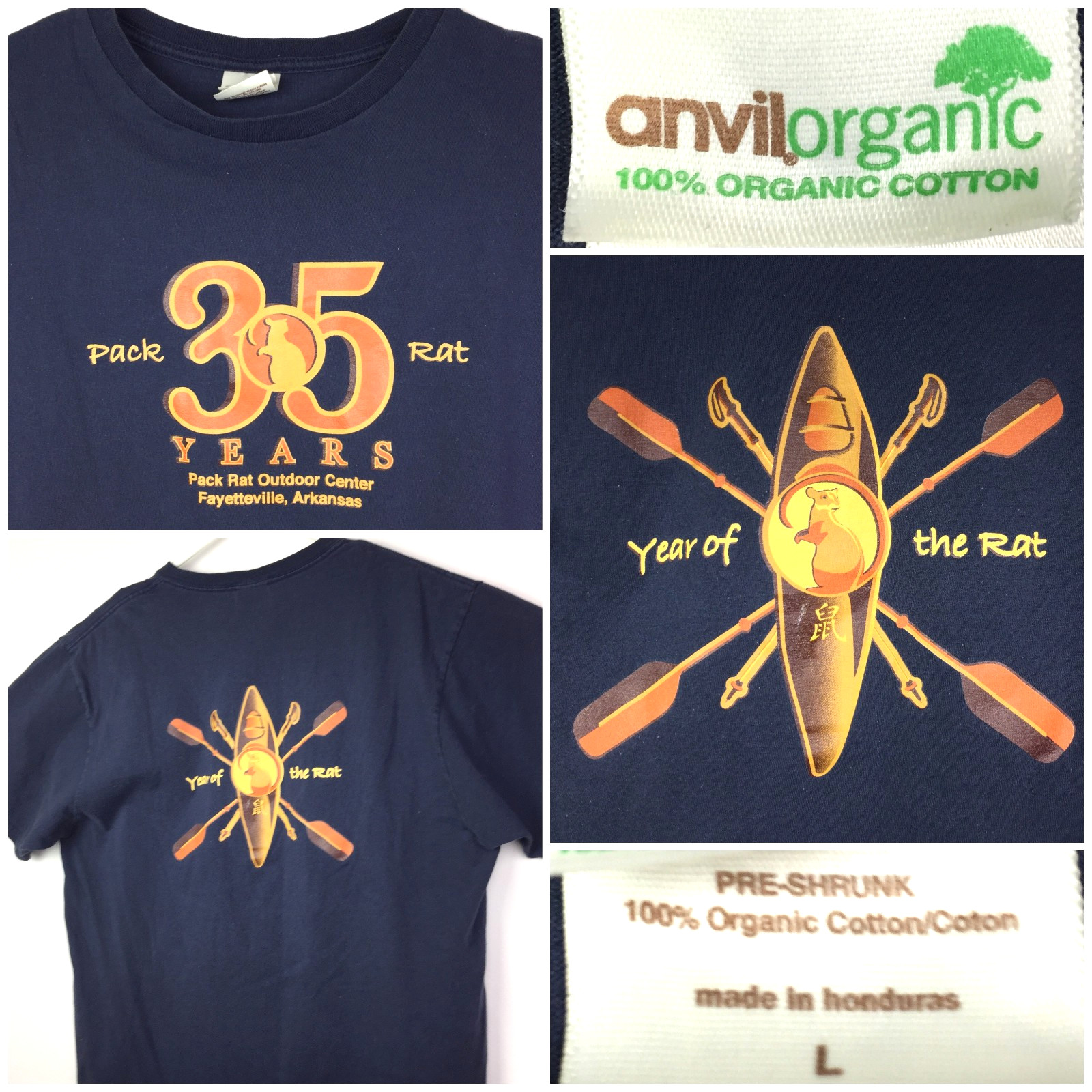 Fayettechill Pack Rat Outfitters Graphic Tee Mens Large L 35 Years Shirt 40 in