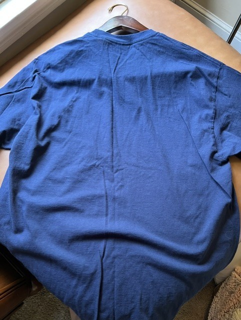 (2) E*Trade Cotton Shirts Navy Blue Mens XL pre-owned gallery