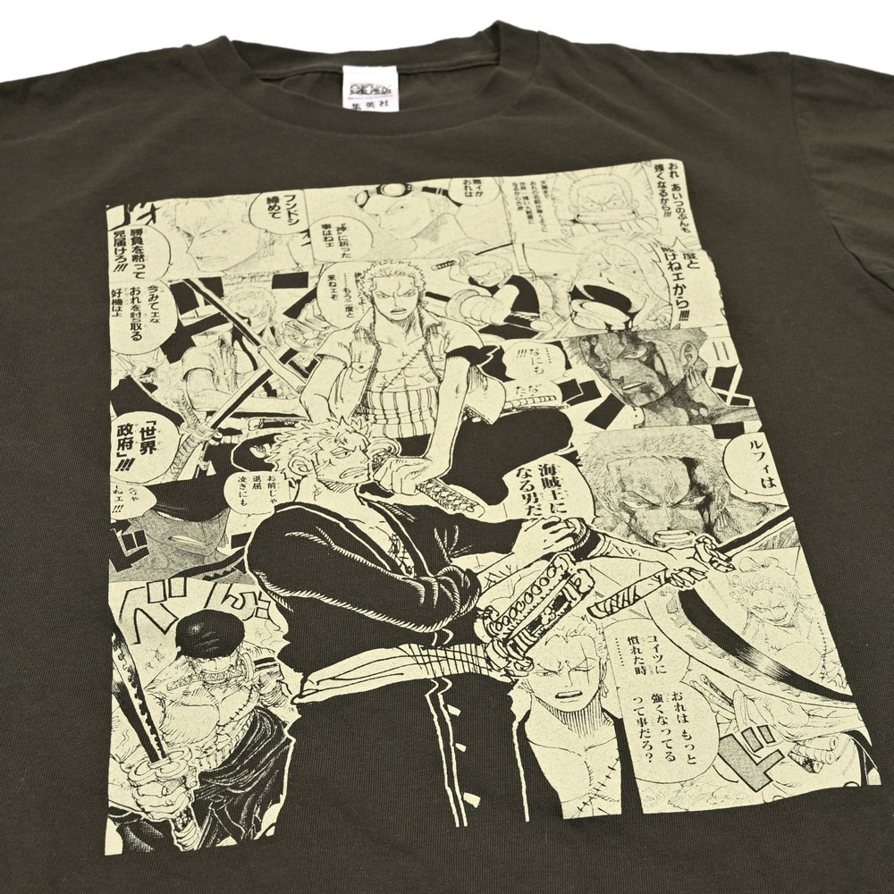 One Piece Anime Toru 25th Anniversary Shueisha Olive T Shirt Med Pirate Hunter