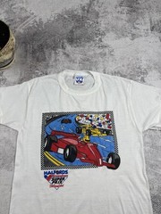 Vintage Halfords Birmingham Super Prix Caliber 80s Racing Formula 1 T Shirt Tee