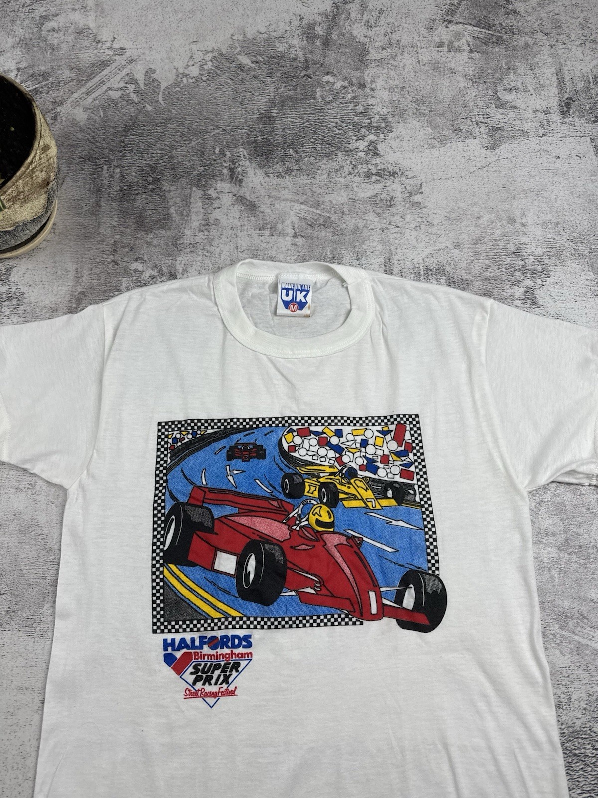 Vintage Halfords Birmingham Super Prix Caliber 80s Racing Formula 1 T Shirt Tee gallery