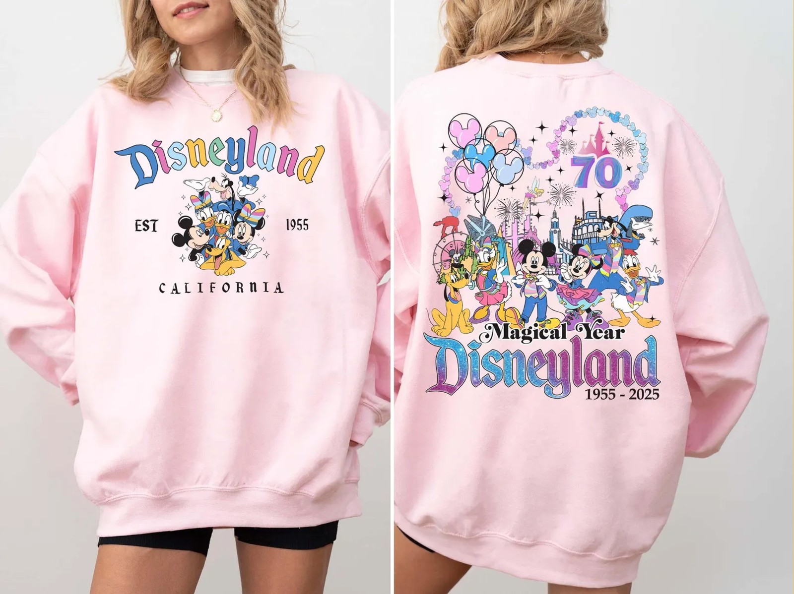 2sided Disneyland 70th Anniversary Est 1955 Mickey & Friends Unisex Tee 55523011 gallery