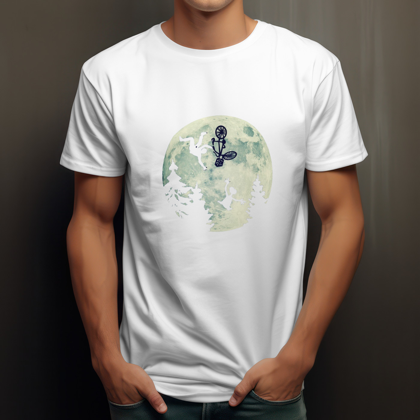 E.T. BIKE CRASH T-Shirt | Classic Spielberg Film Tee | 1980s Sci-Fi Movie Top gallery