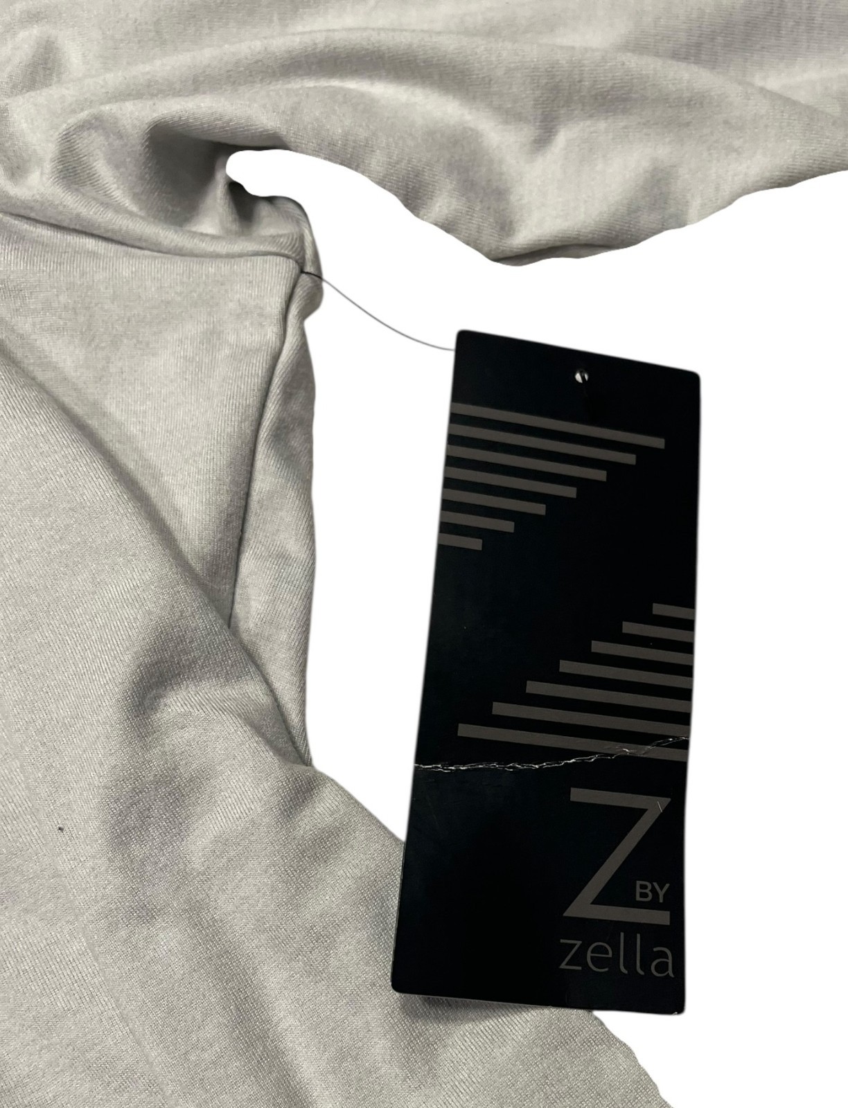 Z By ZELLA Gray Poly/Spandex LONG SLEEVE POLO SHIRT Athletic Gym Golf Men's L gallery