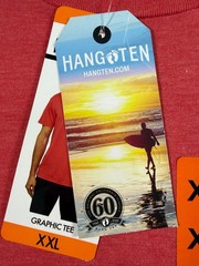 NEW Hang Ten Graphic Tee Red Heather Mens 2XL