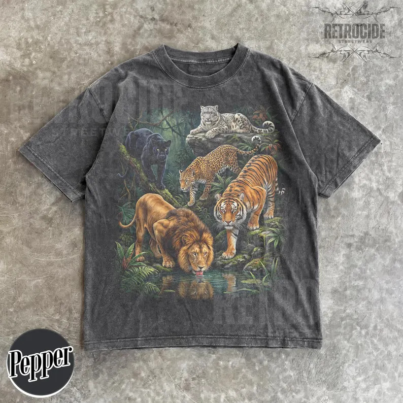 Vintage Amazonas Rainforest Animal Comfort Tee Shirt Soft Nature Wildlife Gift