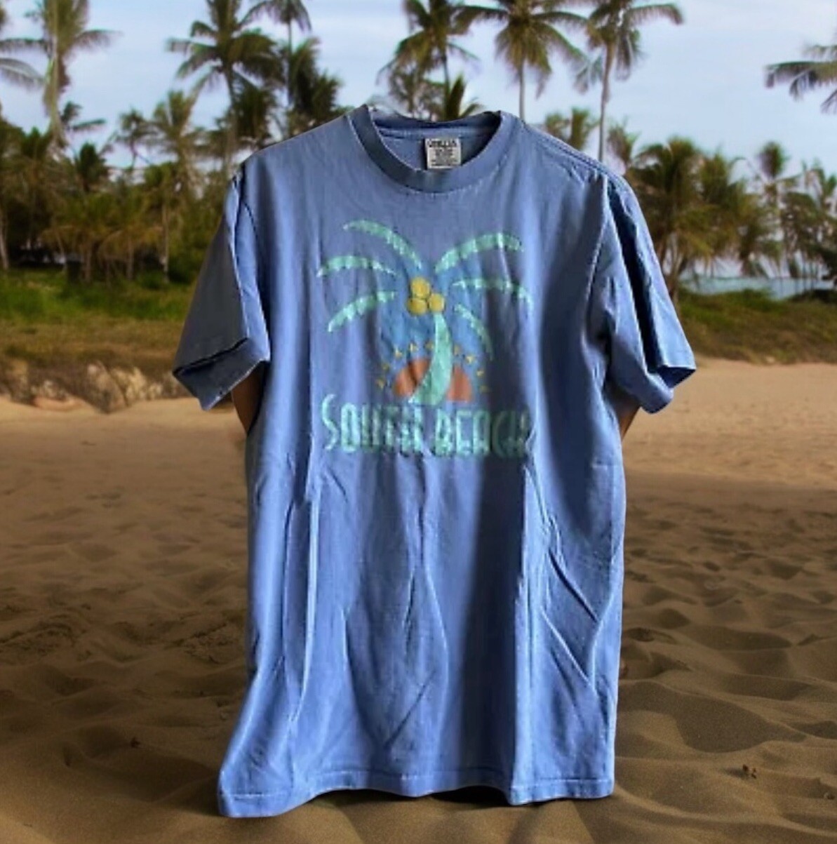 Vtg Onsite Miami beach T-Shirt SOBE south beach Miami Florida surf Palm Tree M gallery