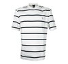 BOSS Men's Mercerized Cotton C Taut 01 50555844 White Black Striped T Shirt gallery
