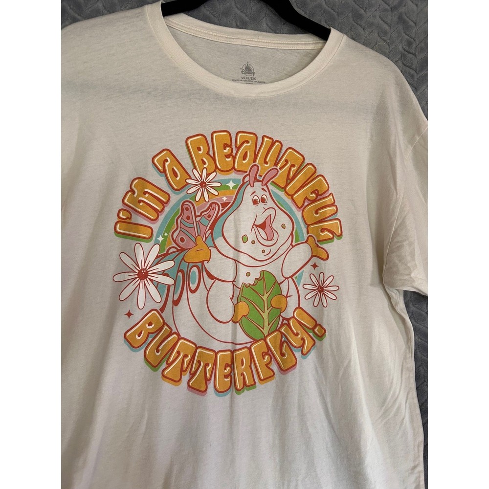 Disney/Pixar Its a Bugs Life-Heimlich’s I’m A Beautiful Butterfly” Size XL Tee