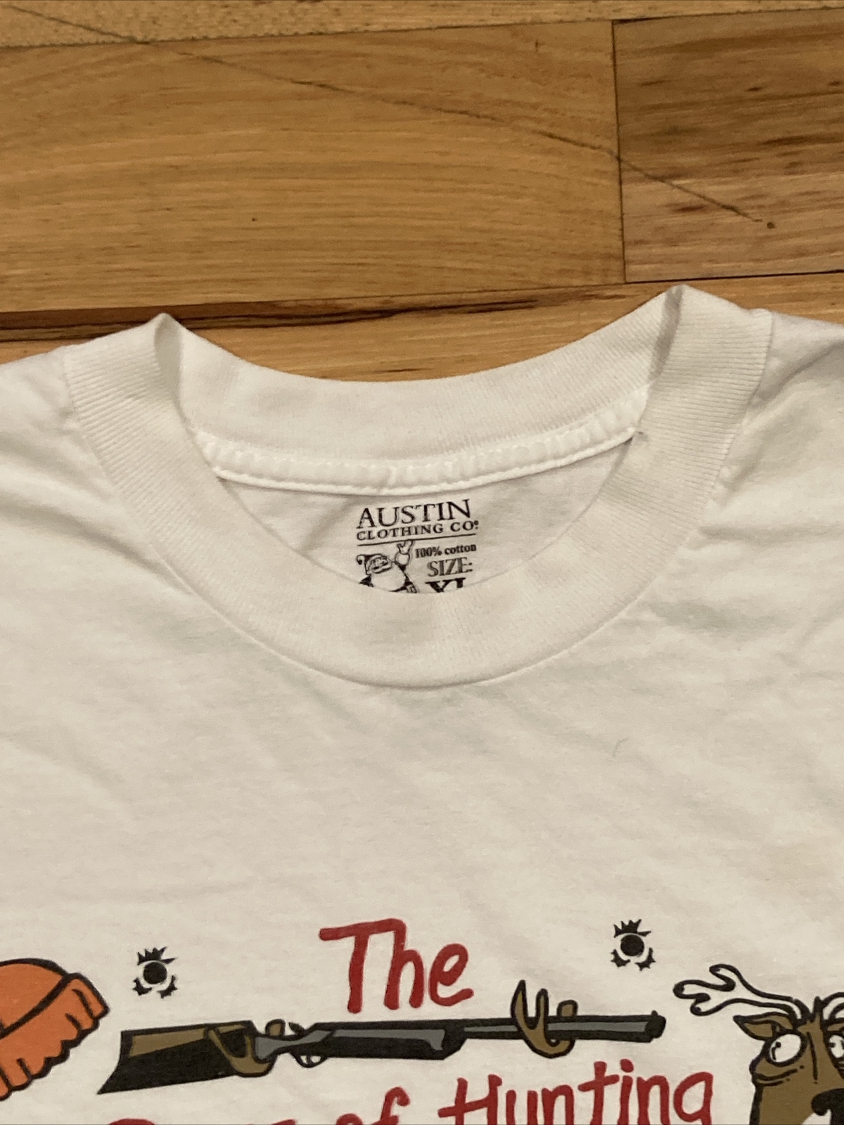 Austin Clothing Co. "12 Days of Hunting" Christmas White Funny T-Shirt Men's XL gallery