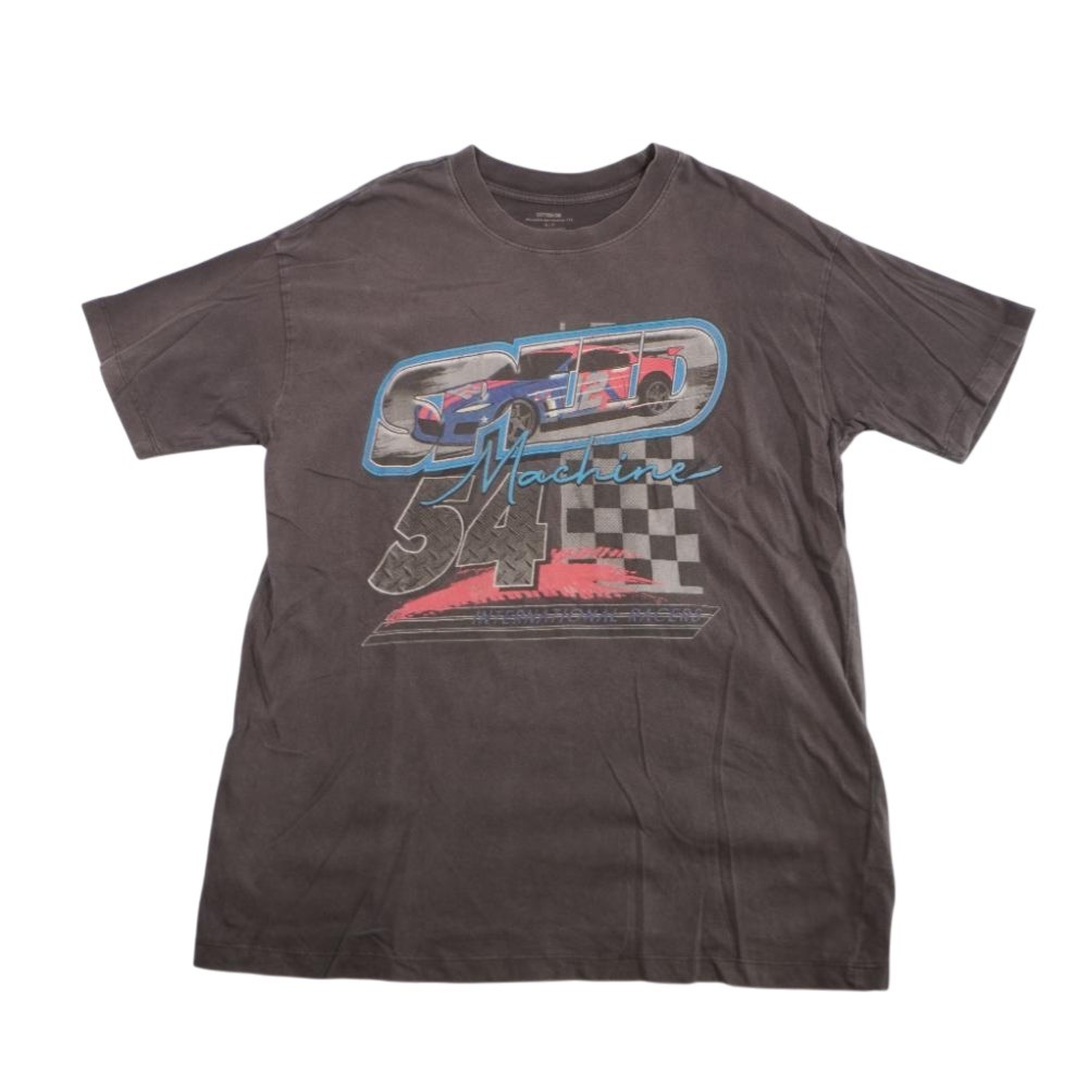 Racing Graphic T-Shirt S/P Charcoal Grey Washed Style 54