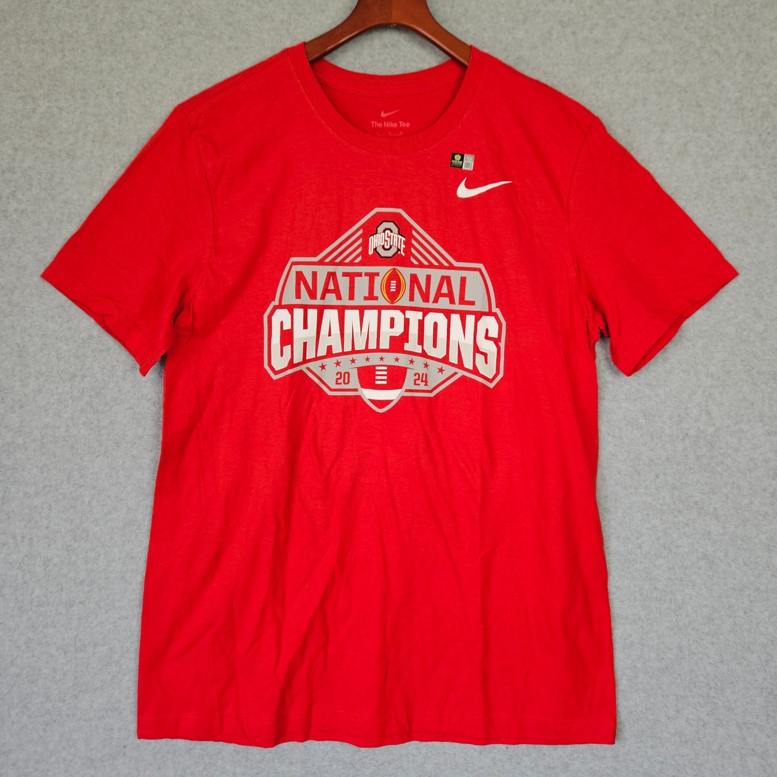 Nike Ohio State Buckeyes National Champions 2024 Red Graphic T-Shirt Mens Large gallery