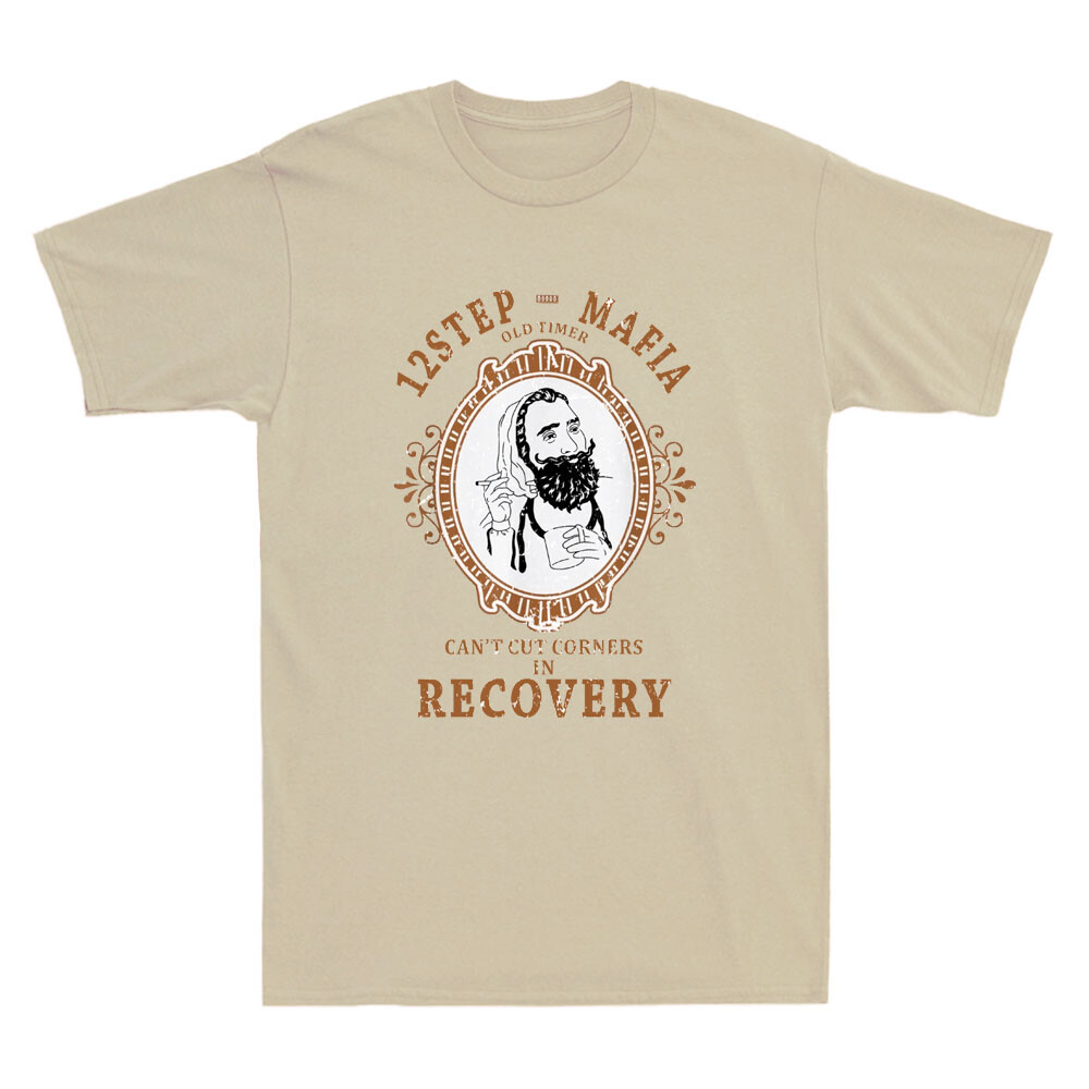 Narcotics Anonymous – 12 Step Mafia Sobriety AA NA Funny Vintage Men’s T-Shirt