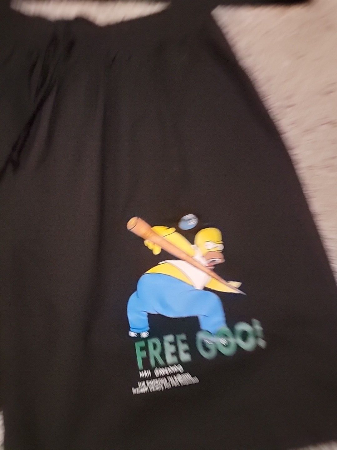 The Simpsons - Homer Free Goo! Vintage T-shirt and Short Set 2000 Medium gallery