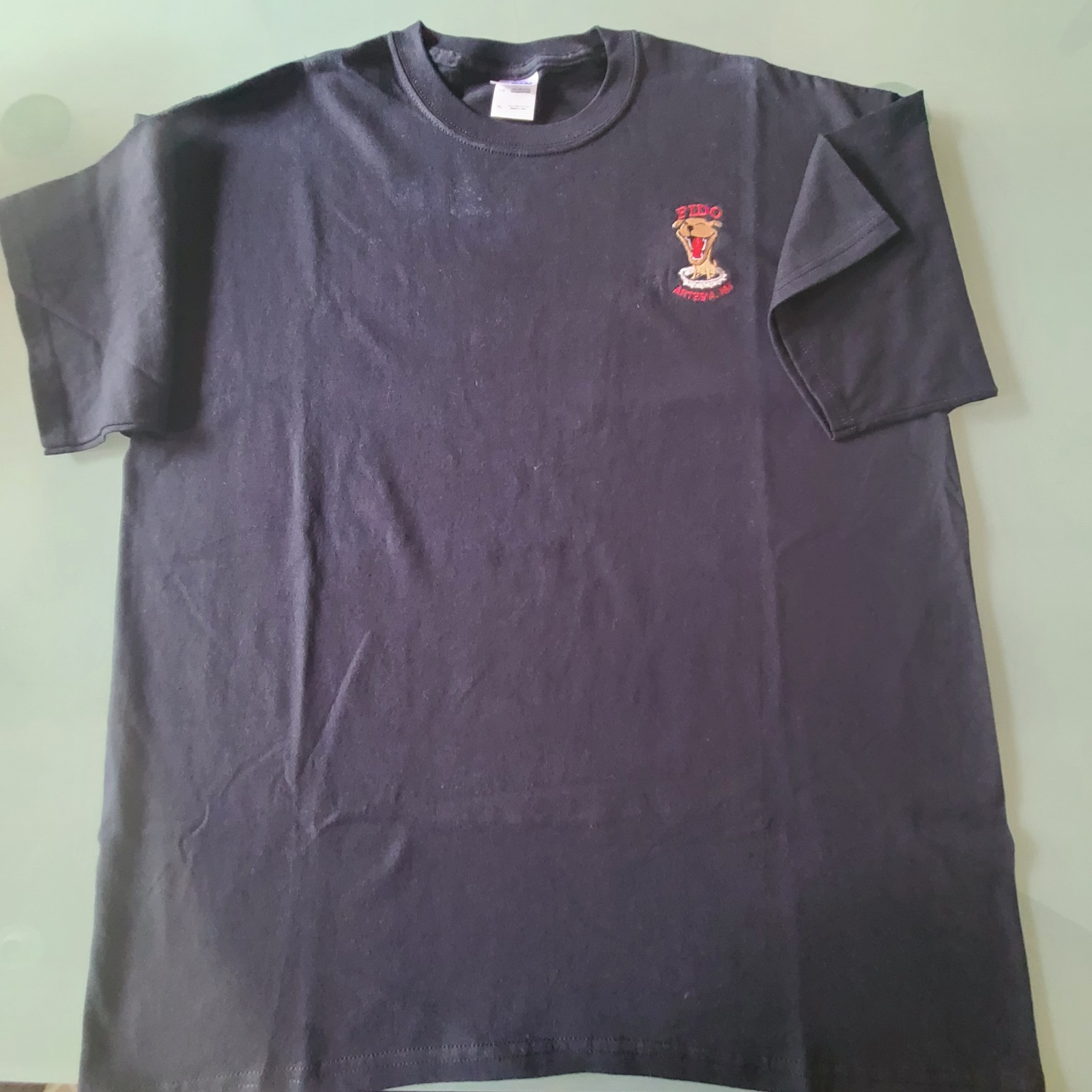 Gildan T Shirt w/NO WARNING SHOTS on Back Dark Black Sz XL NWOT