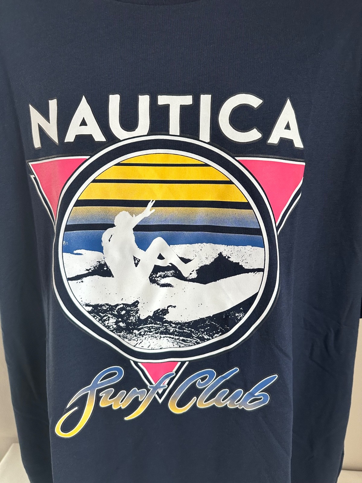 Nautica Big & Tall Navy Seas Surf Graphic S/S T-Shirt Size 2XLT, XXLT gallery