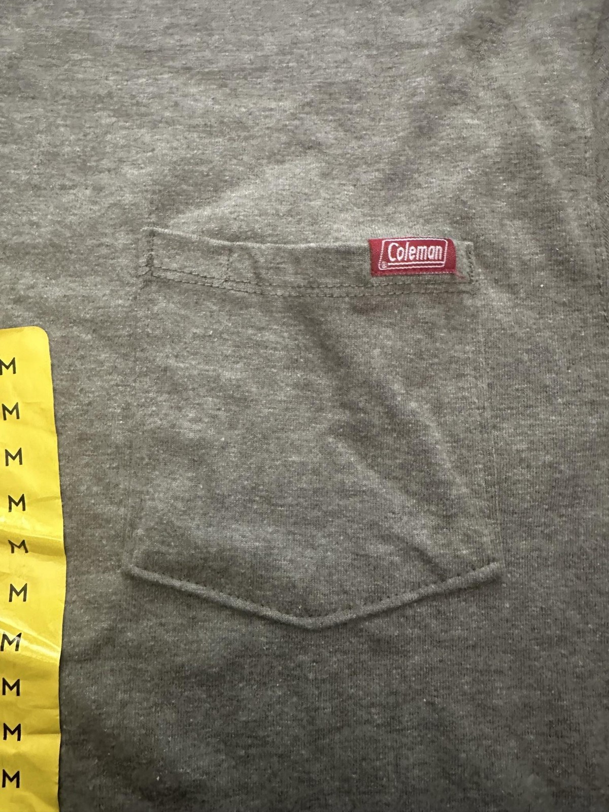 Coleman Shirt Mens Medium Gray Pocket Crew Neck Camping Outdoor Tee Relaxed gallery