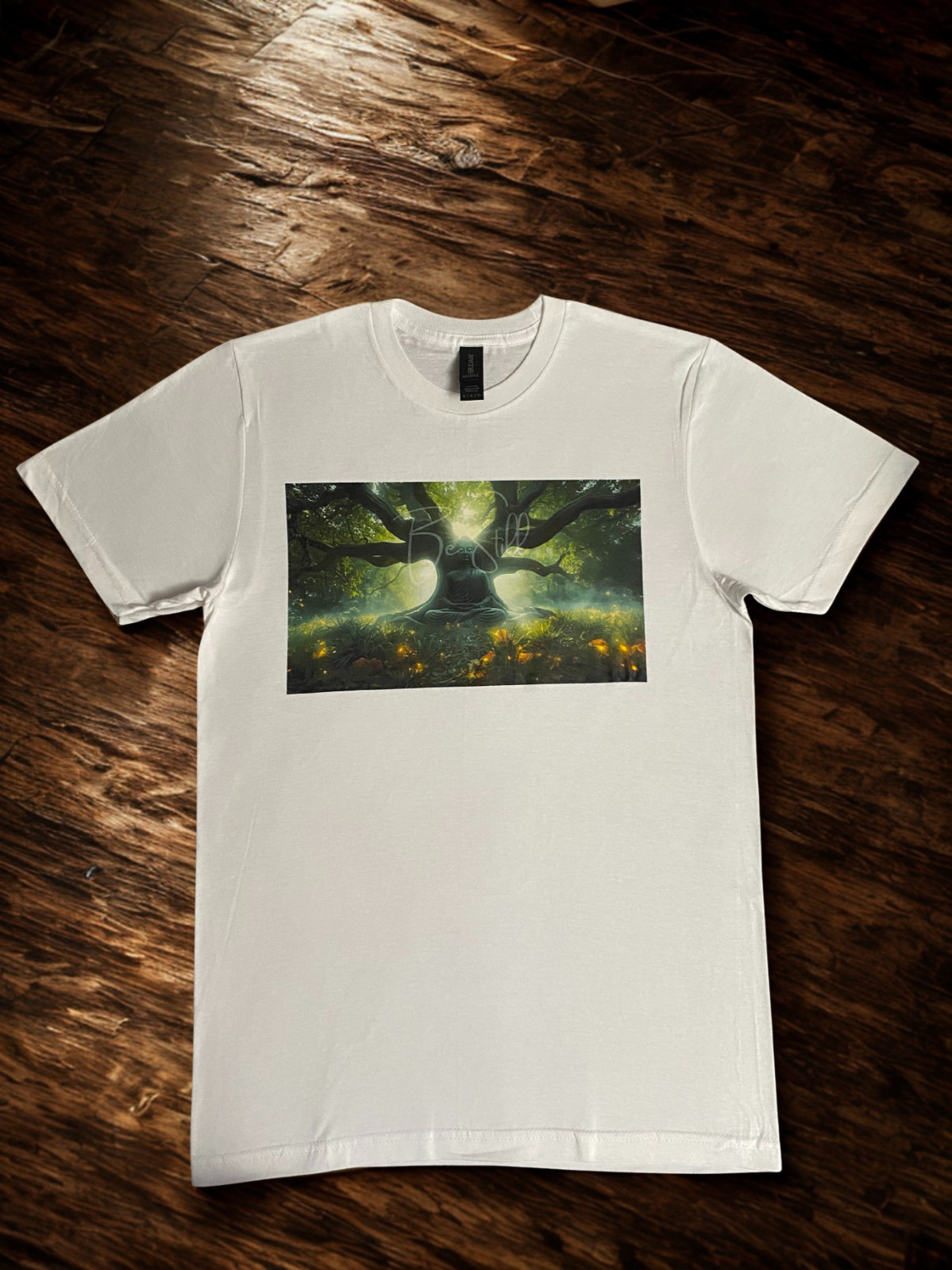 DTF Custom Made - BE STILL Short Sleeve T-Shirt - White SML gallery