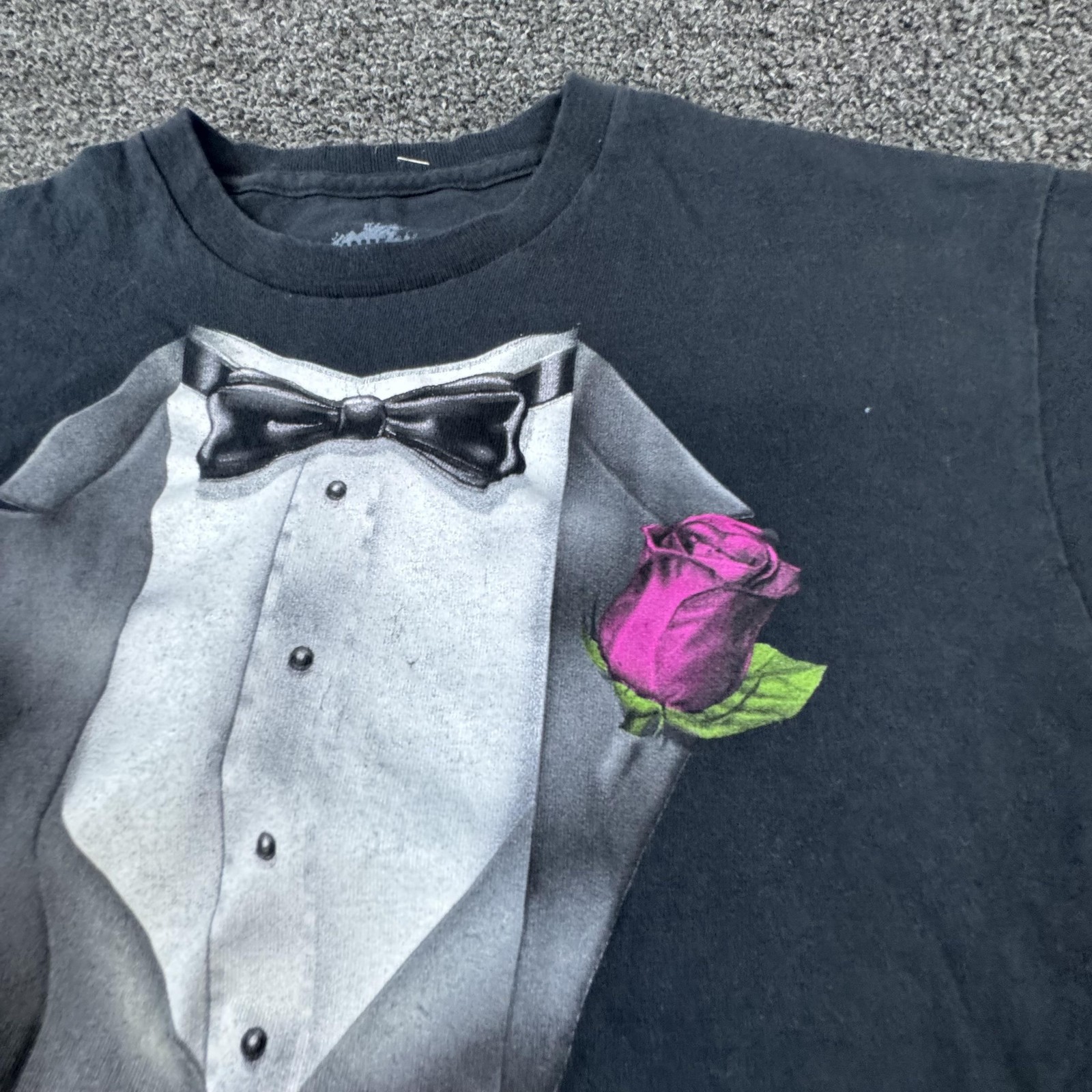 Ink Inc Tuxedo Shirt Mens Medium Black Graphic Tee Funny Formal Costume Party gallery