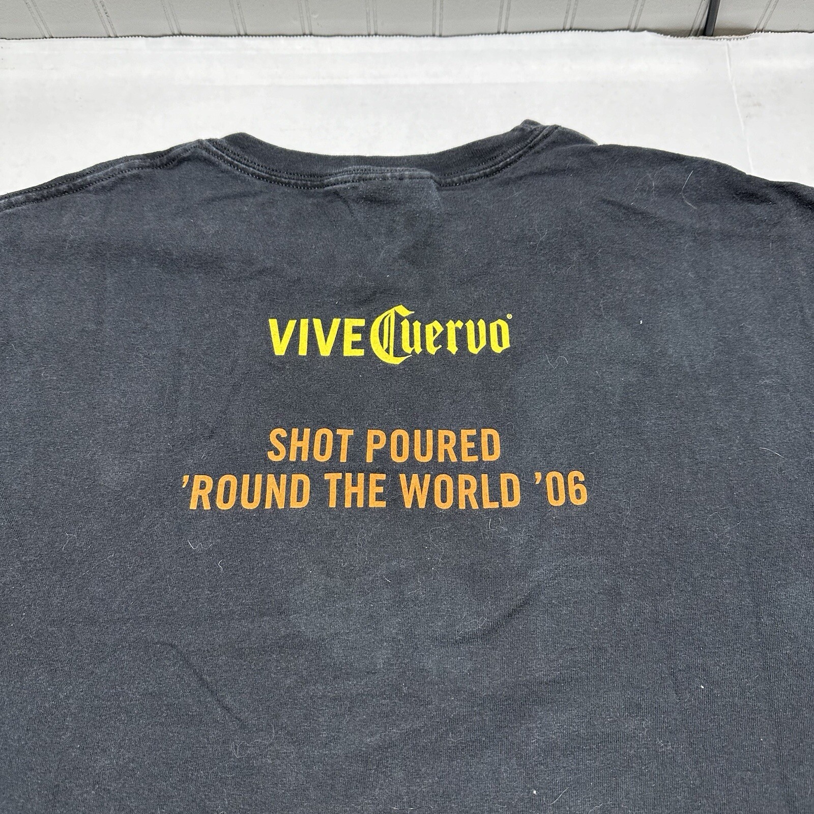Jose Cuervo Season T-Shirt Men’s XL Black Y2K Shot Poured Around The World Flame gallery