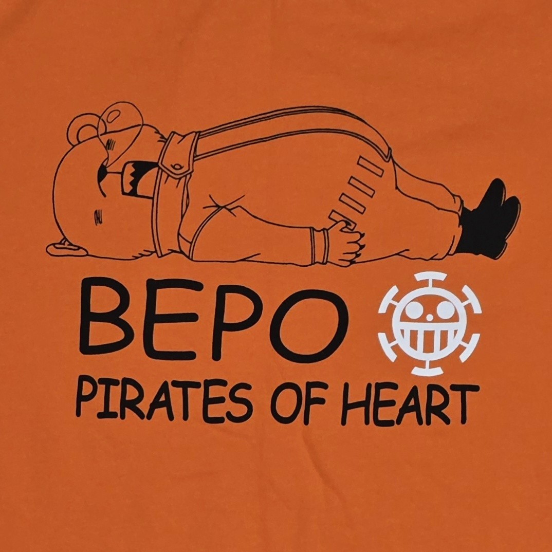 UNIQLO UT ARCHIVE ONE PIECE BEPO "PIRATES OF HEART" ORANGE TSHIRT MEDIUM gallery