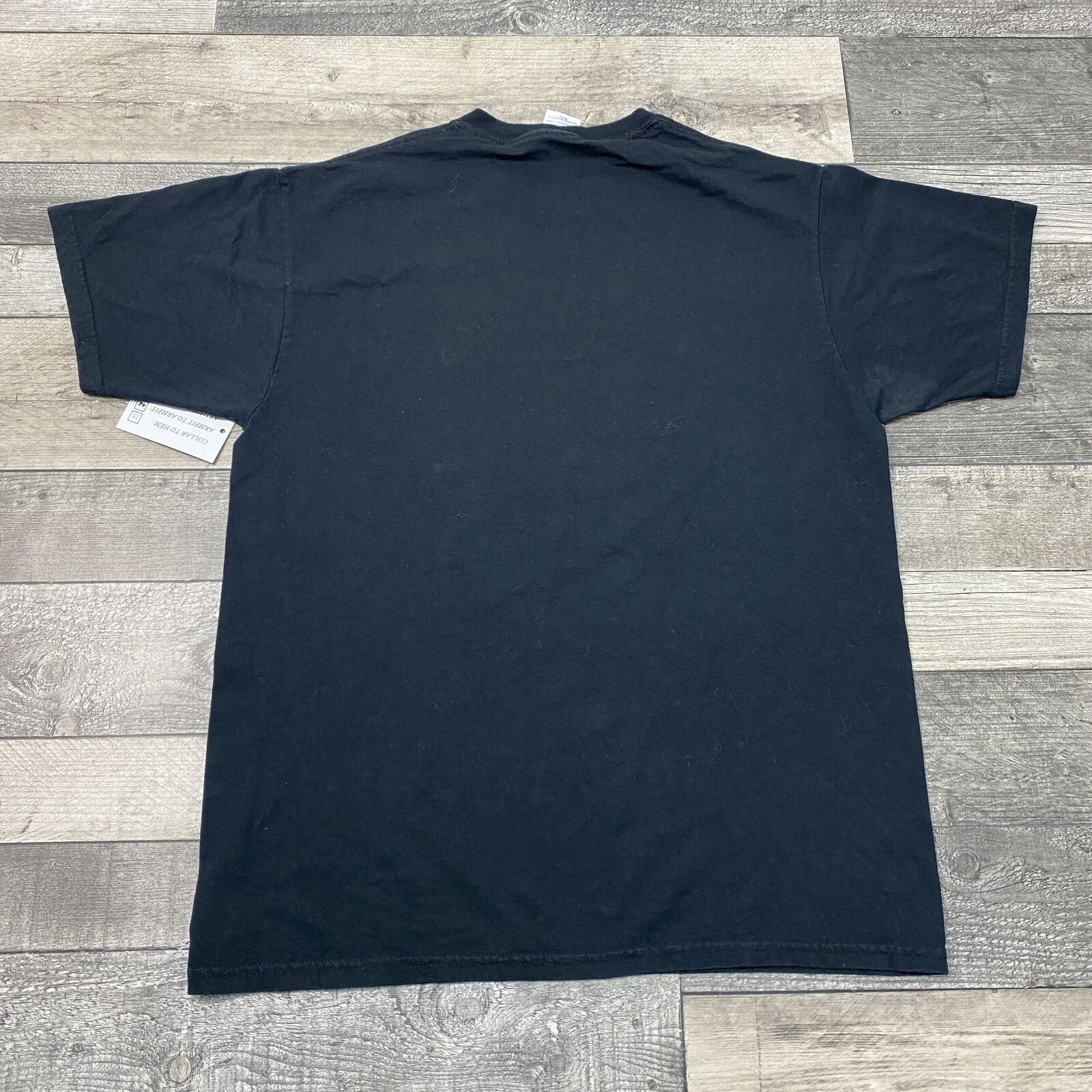 Jerzees T-Shirt Graphic Print USA Spell Out 00S Y2K Black Mens Large gallery