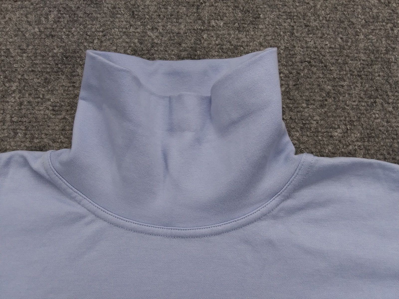 Unbranded T-Shirt Mens Large Blue Turtleneck Long Sleeve Cotton Polyamide gallery