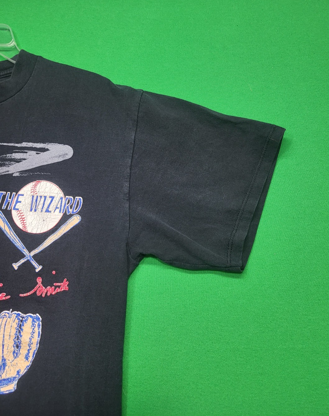 Vintage Ozzie Smith The Wizard T-Shirt Men's Black Graphic Print See Measurement gallery