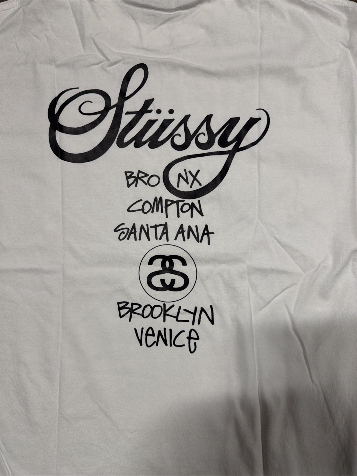 Stussy Shirt World Tour Tee Tshirt White Size XL NWT Double Sided Streetwear gallery