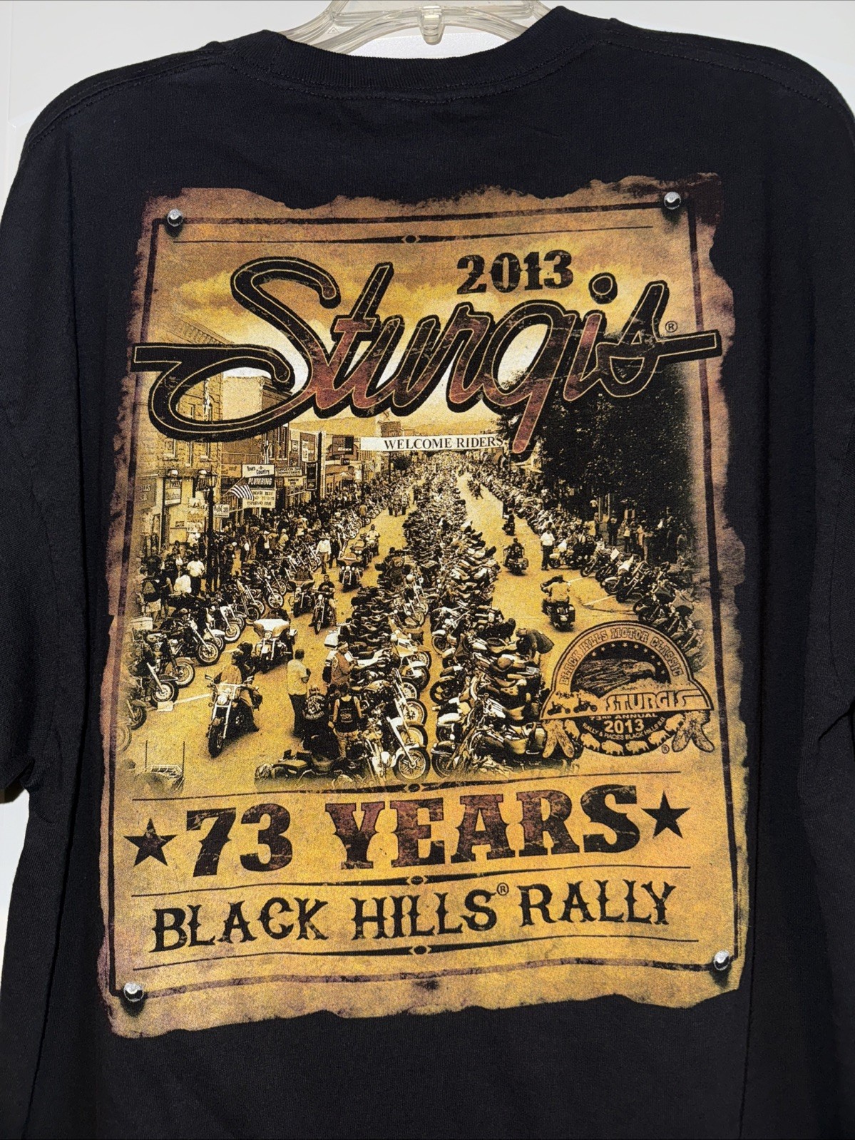 Sturgis Hot Leather Black Hills Rally 2013 XL Harley T Shirt Black Eagle gallery