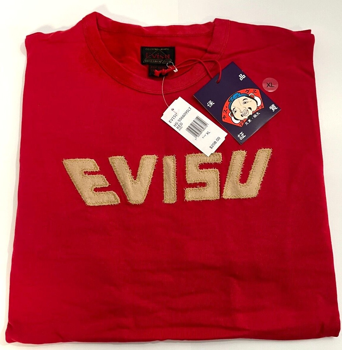 Mens Evisu logo Long Sleeve Japanese Cities T-shirt Tee USA size retail $208.00 gallery