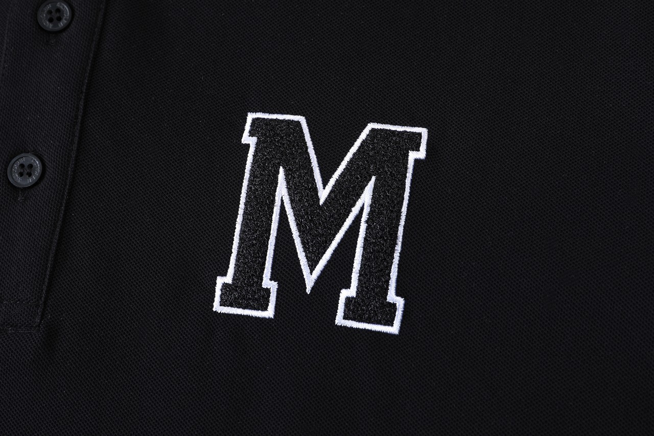 Moncler Black Men's M-Embroidered Polo Shirt L gallery