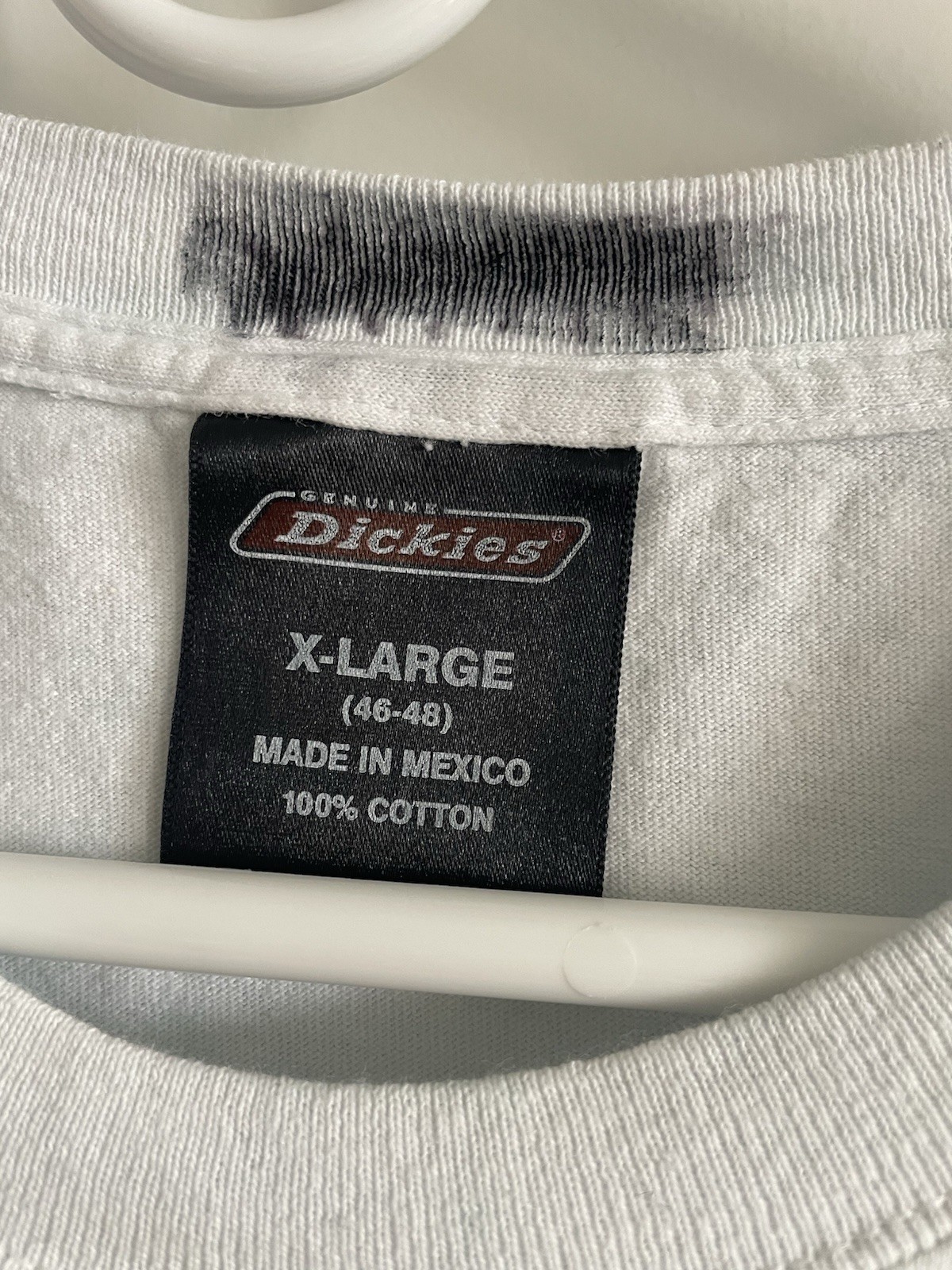 Vintage Y2k Genuine Dickies Grunge Style White Graffiti Graphic T-shirt Size XL gallery