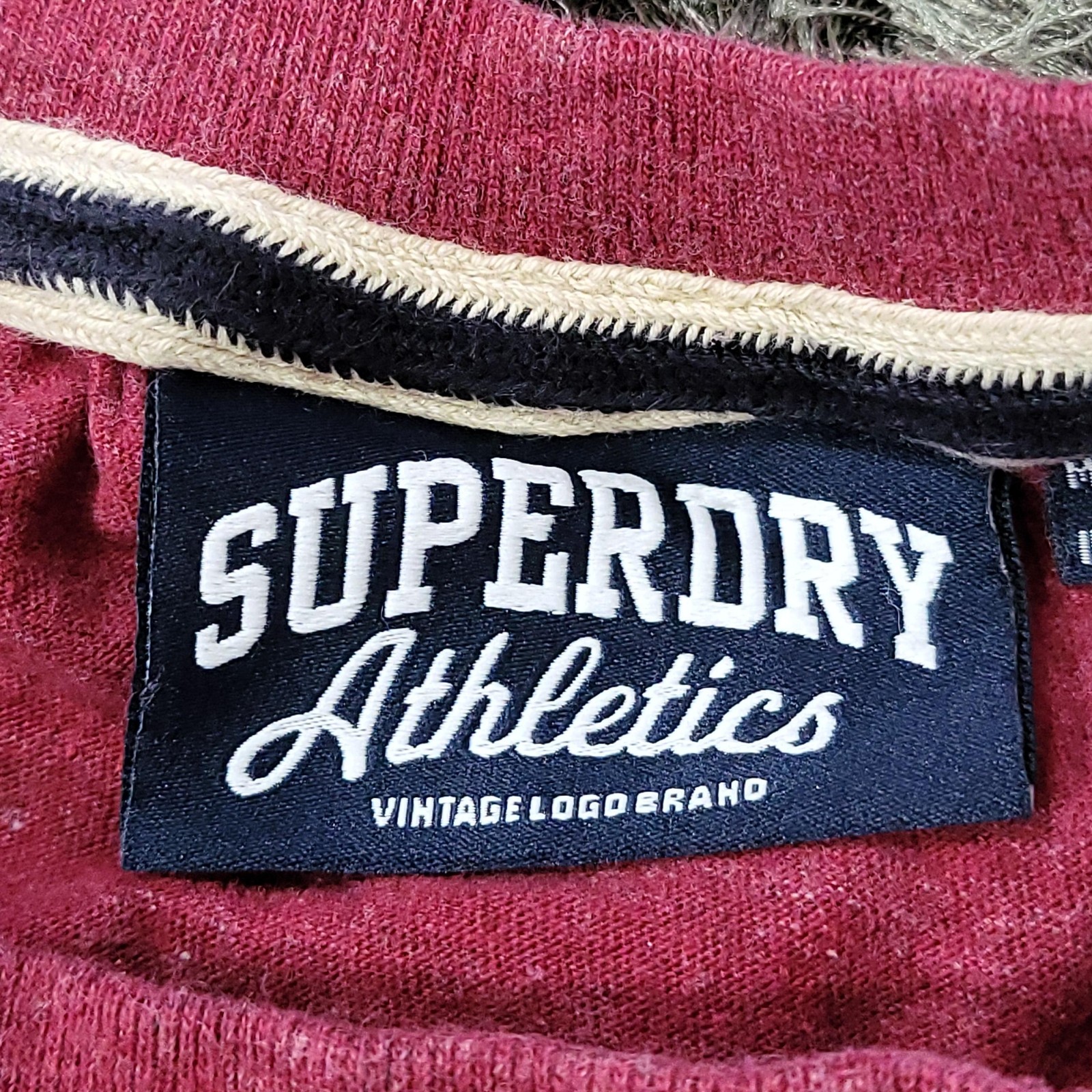 Superdry Shirt Mens Medium Red Heather Logo Tee Athletics Cotton Crewneck Soft gallery