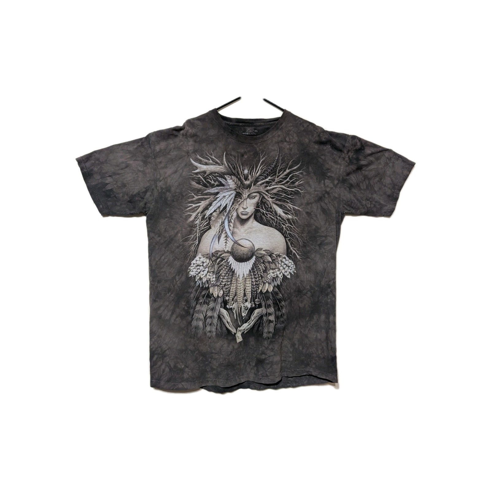 The Mountain Mens T-shirt Brown "Seidhr" Goddess Flawed Retired Logo 2XL #6494 gallery