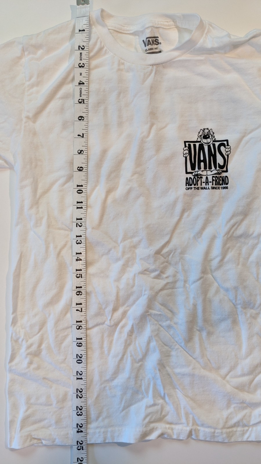 Vans "Adopt-a-Friend" Unique Animal Shelter T-shirt Adult Small 100% Cotton NWOT gallery