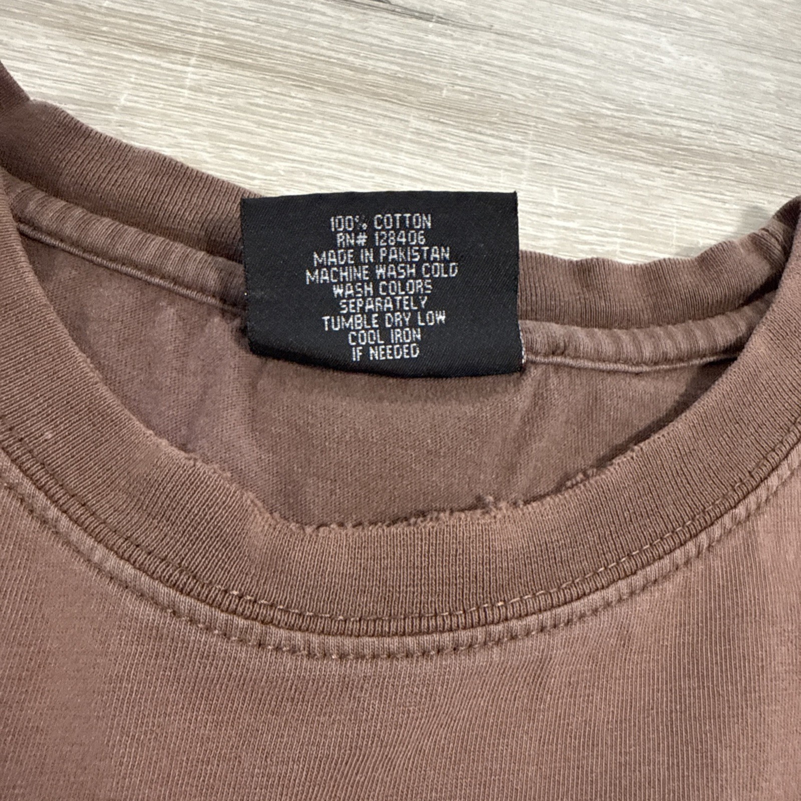 Red Ape Shirt Men’s 2XL Brown Colorblock Distressed Pocket Tee Cotton gallery