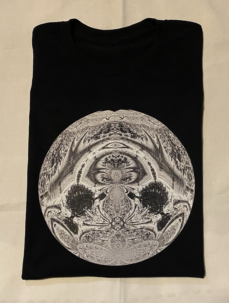 Custom Made T- Shirts Unique art merch Design Size Large black color crew neck